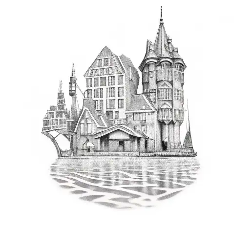 Hambrug city emblem  tattoo design idea