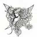 Never give up tattoo design idea
