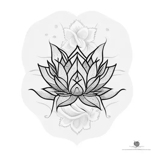 Black girl with lotus flowers rib cage shedding skin on rib cage tattoo design idea