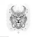 Leo and Libra tattoo design idea