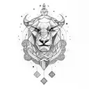 Leo and Libra tattoo design idea