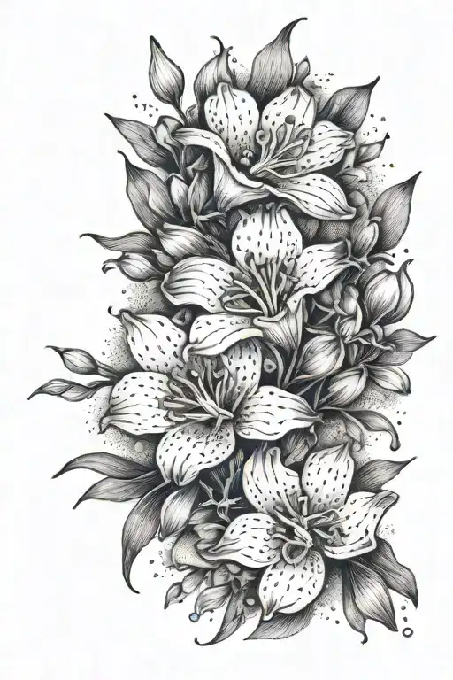 freesias and anemones incorporated tattoo design idea