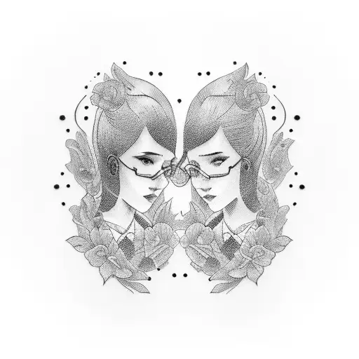 dad daughter  tattoo design idea