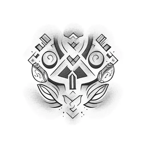 dad daughter  tattoo design idea