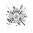 dad daughter  tattoo design idea