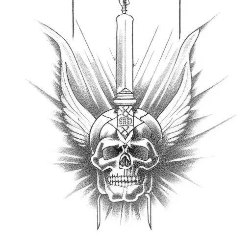 San Judas and archangel tattoo design idea