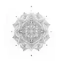 Alhambra outline tattoo design idea