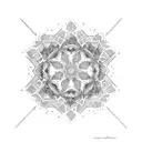 Alhambra outline tattoo design idea