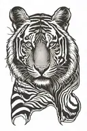 bengal tiger stripes tattoo design idea