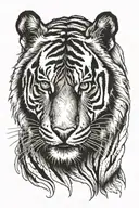bengal tiger stripes tattoo design idea