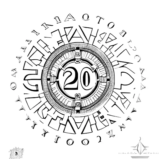 2003 Roman numerals tattoo design idea