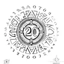 2003 Roman numerals tattoo design idea