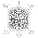 2003 Roman numerals with satchell tattoo design idea