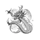 demon dragon tattoo design idea