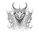 demon dragon tattoo design idea