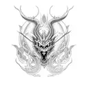 demon dragon tattoo design idea