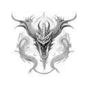 demon dragon tattoo design idea