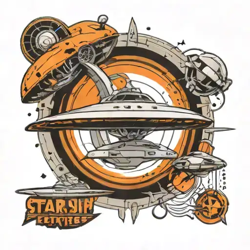 Starship Enterprise NCC 1701 tattoo design idea