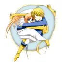 Pisces and leo hugging virgo tattoo design idea