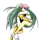 Pisces and leo hugging virgo tattoo design idea