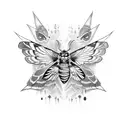 Hawk-moth death's head tattoo design idea