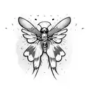 Hawk-moth death's head tattoo design idea
