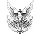 Hawk-moth death's head tattoo design idea