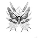 Hawk-moth death's head tattoo design idea