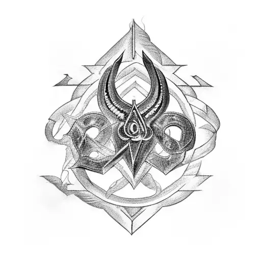 Letter Q inside the Ace of spades symbol  tattoo design idea