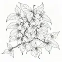 delicate wispy cherry  tattoo design idea