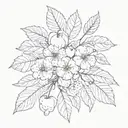delicate wispy cherry  tattoo design idea