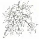 delicate wispy cherry  tattoo design idea