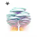 African tree tattoo design idea