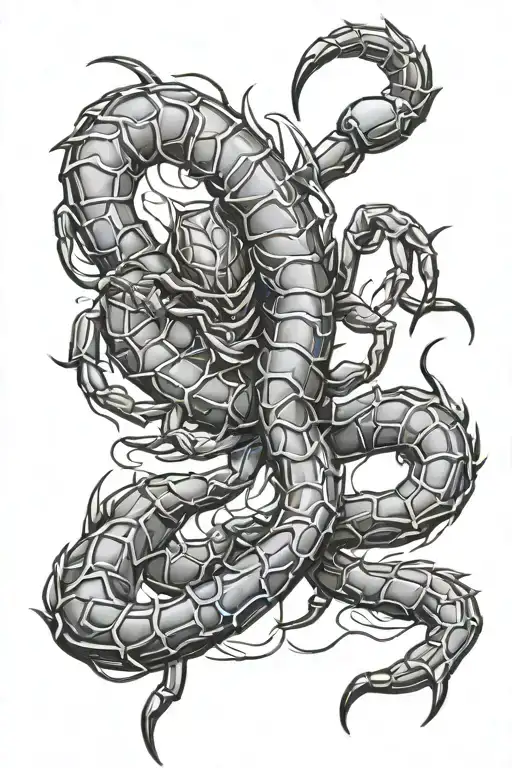 Scorpion tribal inspired tattoo tattoo design idea