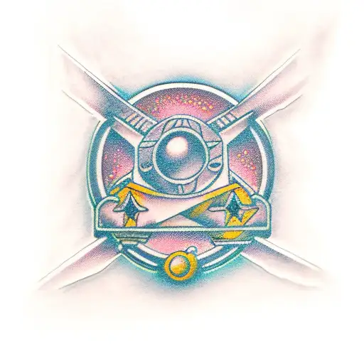 film light and crescent wrench  tattoo design idea