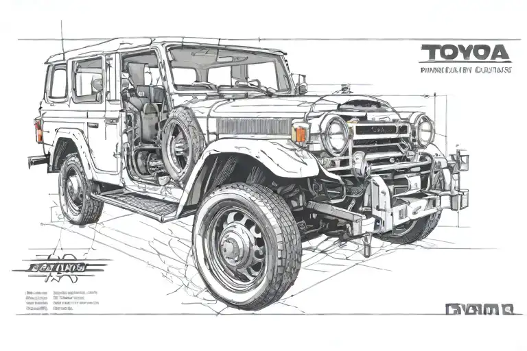 Toyota series 70 2024 tattoo design idea