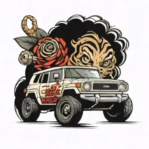 Toyota fj Crouse  tattoo design idea