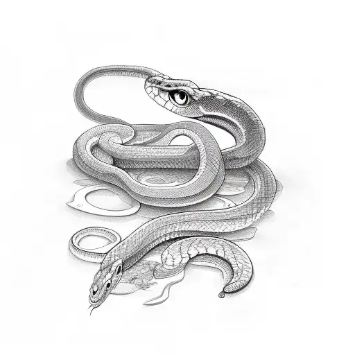 snake mental ilnes tattoo design idea