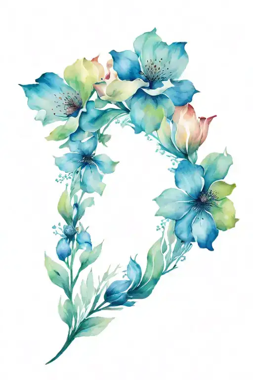 flowers, february,march, june and oct tattoo design idea