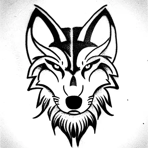 Fenrir the dark wolf furia tattoo design idea