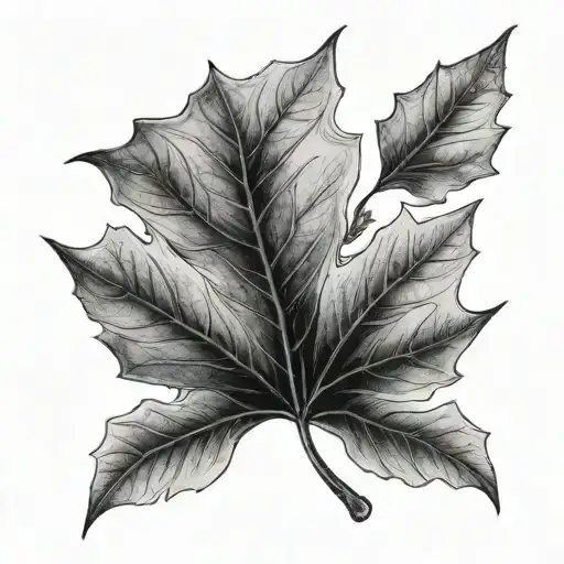 sycamore leaf, 111 incorporated into the petals tattoo design idea