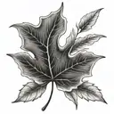 sycamore leaf, 111 incorporated into the petals tattoo design idea