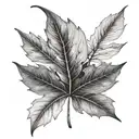 sycamore leaf, 111 incorporated into the petals tattoo design idea