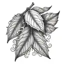 sycamore seed, the number 111  tattoo design idea