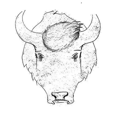 buffalo back tattoo design idea