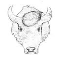 buffalo back tattoo design idea