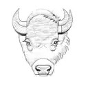 buffalo back tattoo design idea