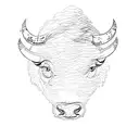 buffalo back tattoo design idea