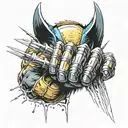 marvel Wolverine claw ripping tattoo design idea