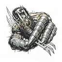 marvel Wolverine claw ripping tattoo design idea